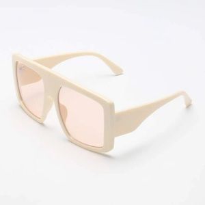 Flat top square frame sunglasses